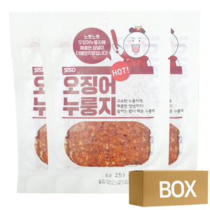 새시대 오징어 누룽지 매콤한맛 25g 200개 1박스