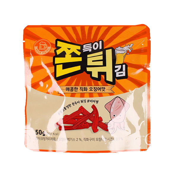쫀튀 매콤한 직화오징어맛 50g / 쫀드기 쫀디기 튀김