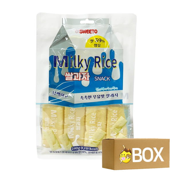 밀키 라이스 쌀과자 우유맛 240g X 16개입 1박스